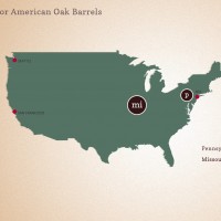 American Oak Wine Barrel Forest Map