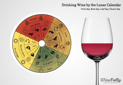 Drinking wine on a fruit day - biodynamic calendar