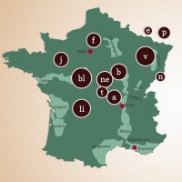 French oak barrels for wine forest map and names