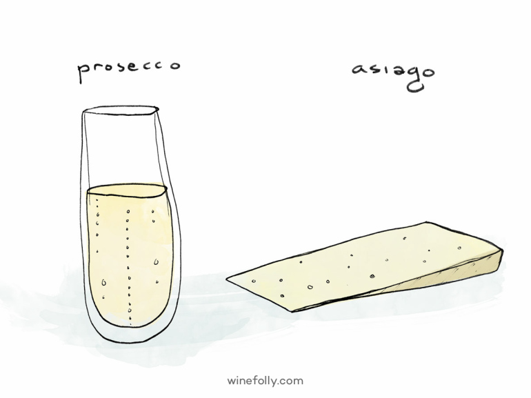 prosecco-asiago-wine-cheese