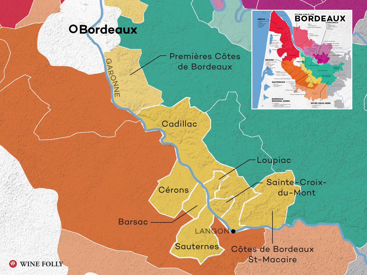 Sauternes Wine Map by Wine Folly