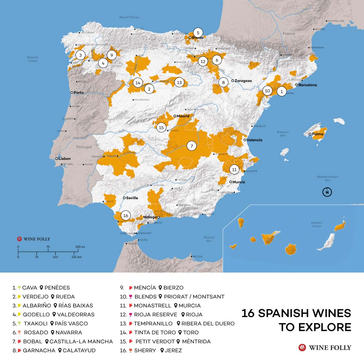 Spanish Wine Exploration Map