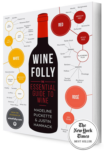 Essential Guide to Wine Wine Folly book NYT bestseller size medium on white background