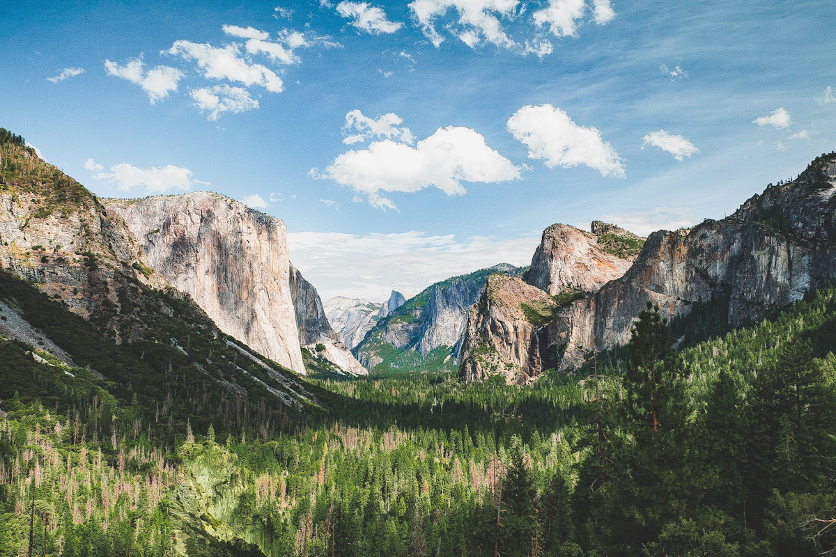 The mountains of Yosemite National Park.