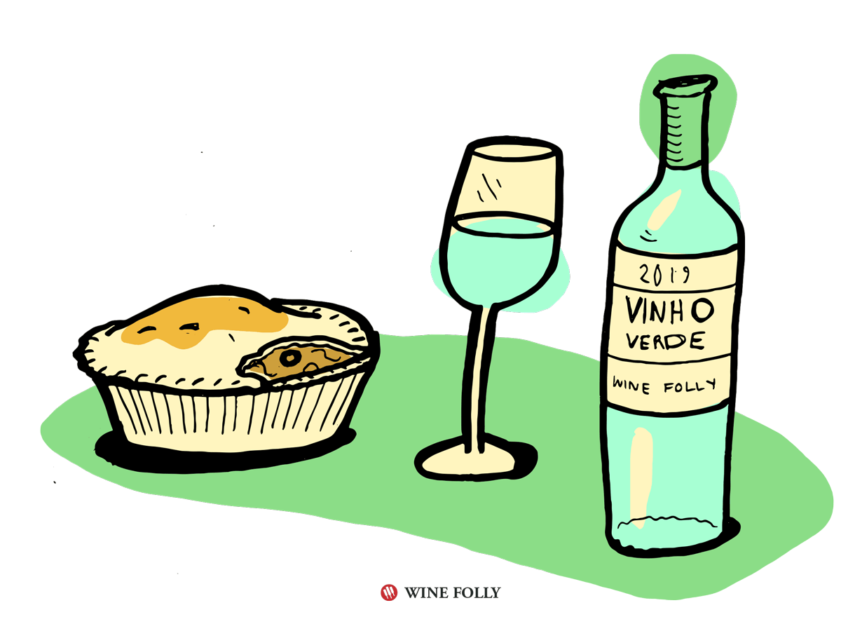 Chicken Pot Pie Pairs Well with Vinho Verde Wine and Grüner Veltliner